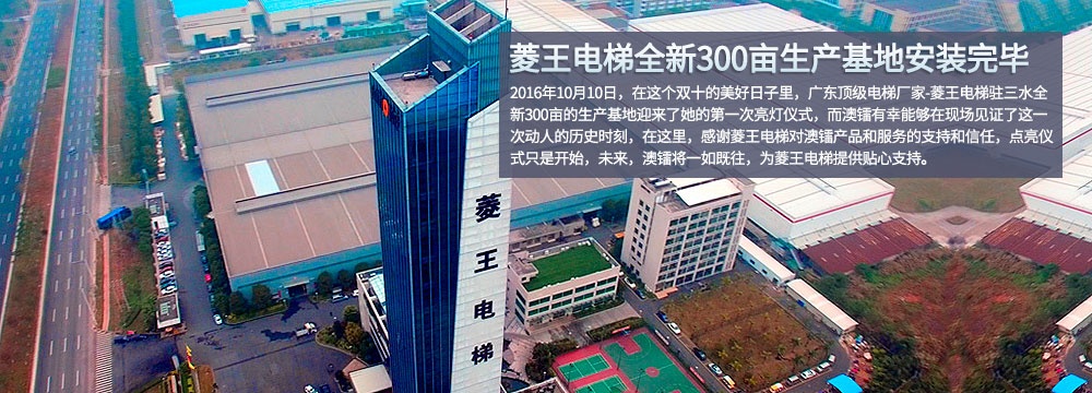 澳鐳照明2016年10月10日菱王電梯全新300畝生產基地